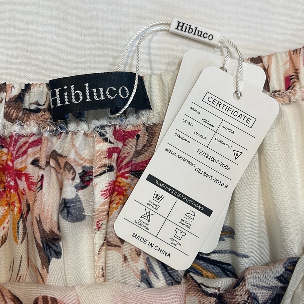 HIBLUCO Off Shoulder top • Size Small • Floral Print - Picture 8 of 11